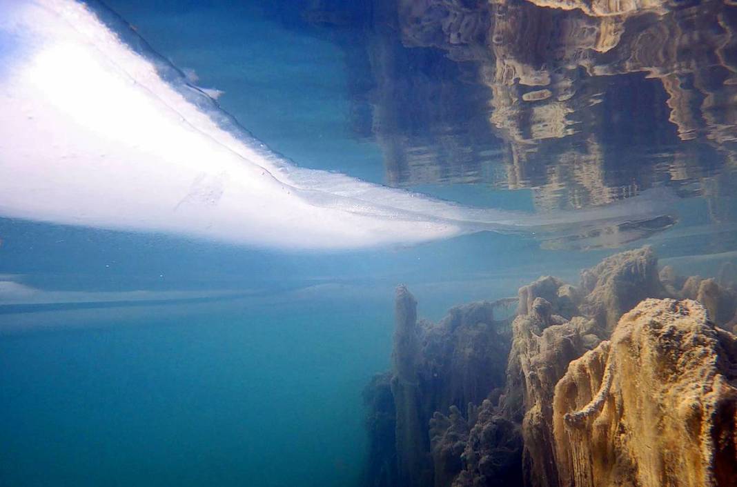 Gölde kale burcu ve duvar kalıntıları bulundu! Su altı turizmine katkı sağlayacak 14